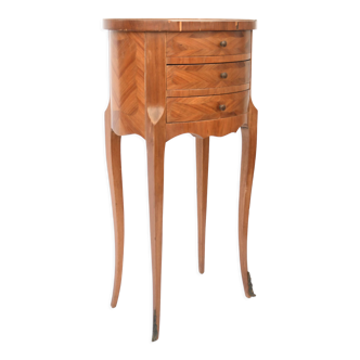 Marquetry bedside table