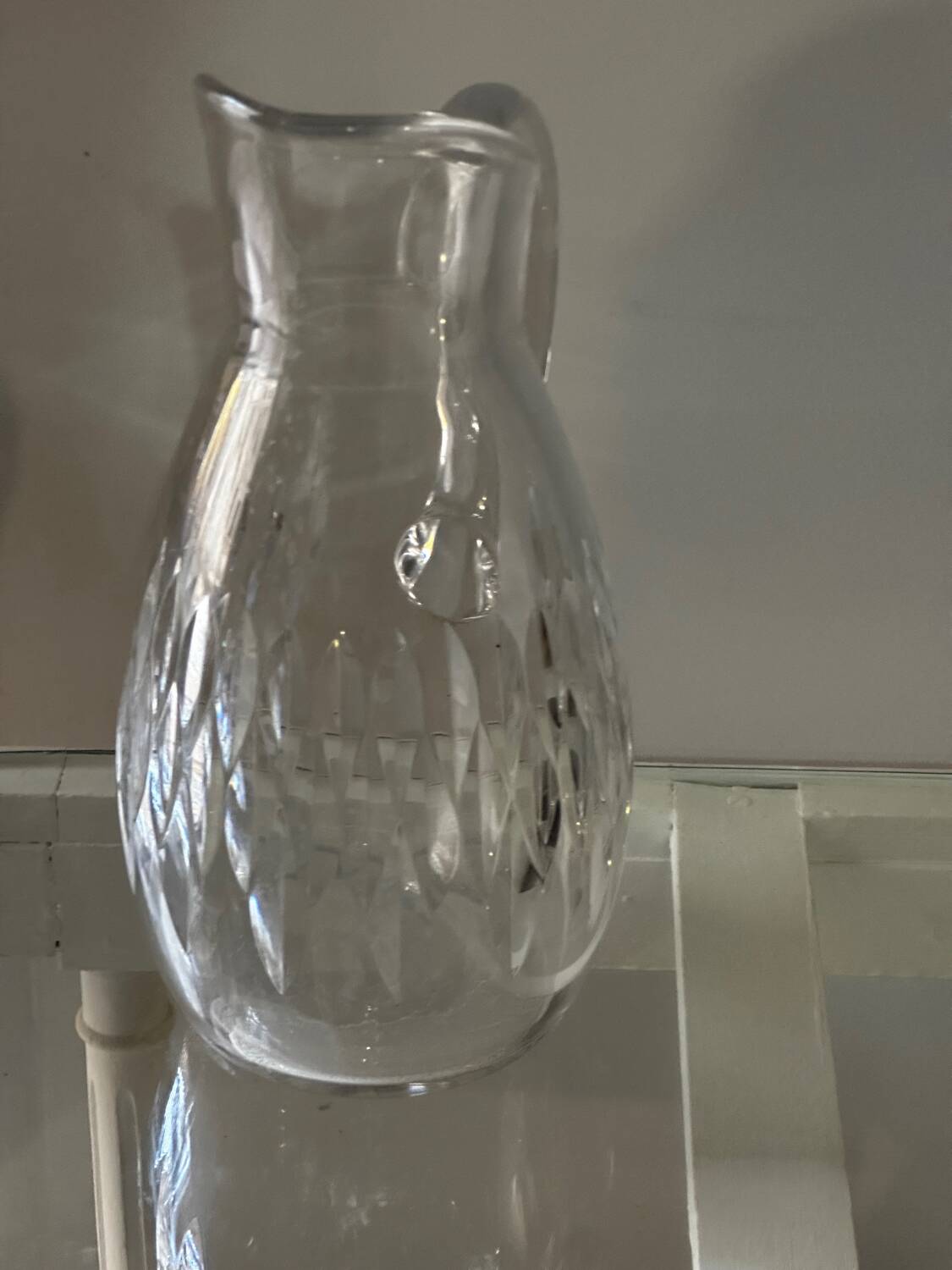 Baccarat Crystal Water Carafe Model Carcassonne Stamped