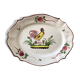 Flat oval islettes decorated with rooster 19th