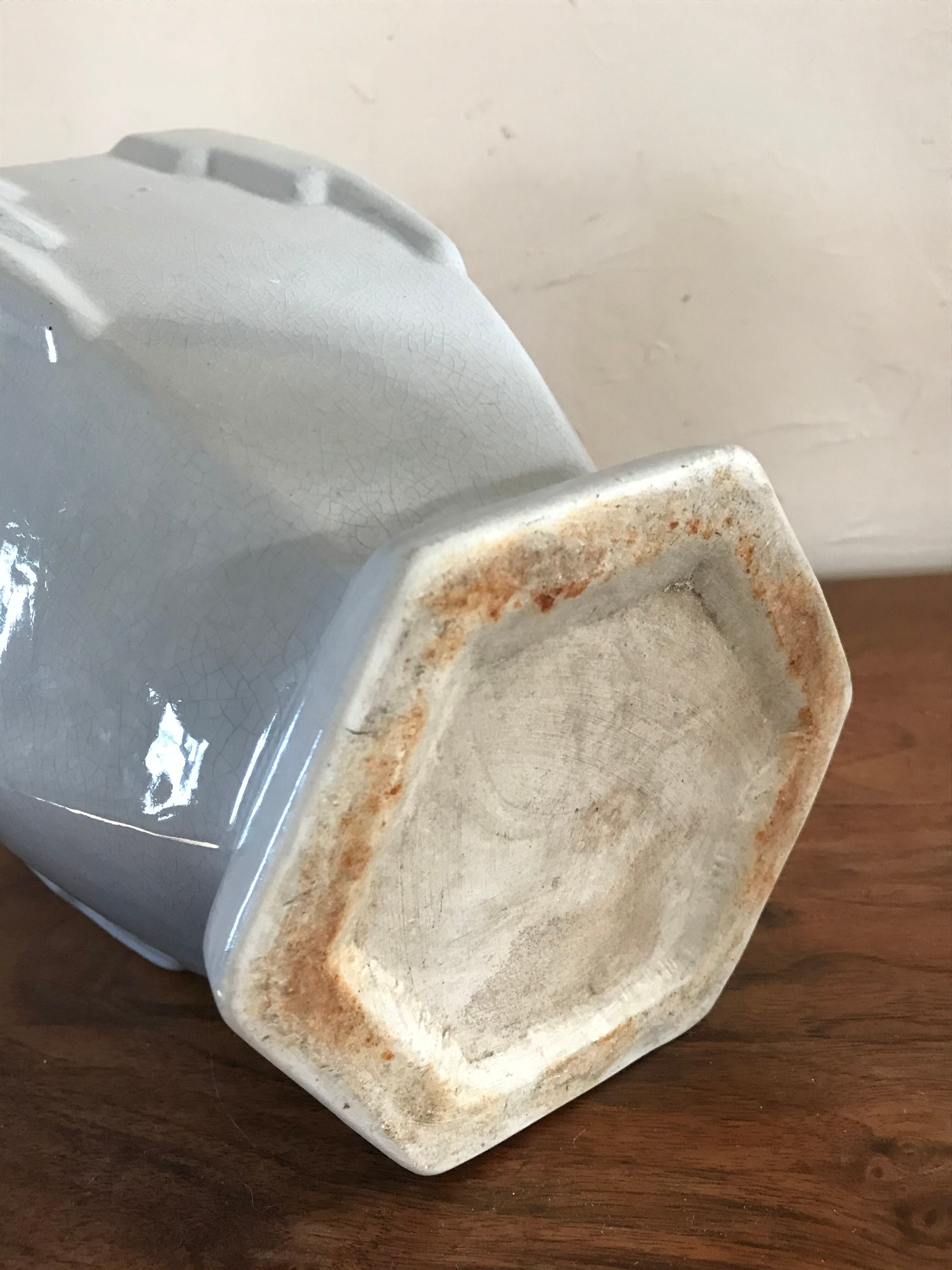 Art Deco cracked ceramic vase