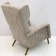 Pair of Gio Ponti Mid-Century Modern Italian Velvet "Alata" Lounge Chairs
