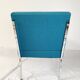 Vintage metal and fabric armchair
