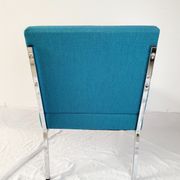 Vintage metal and fabric armchair