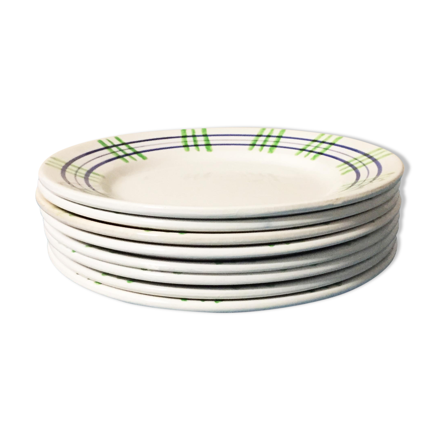 Set of 10 pieces Digoin Sarreguemines "Poitou"