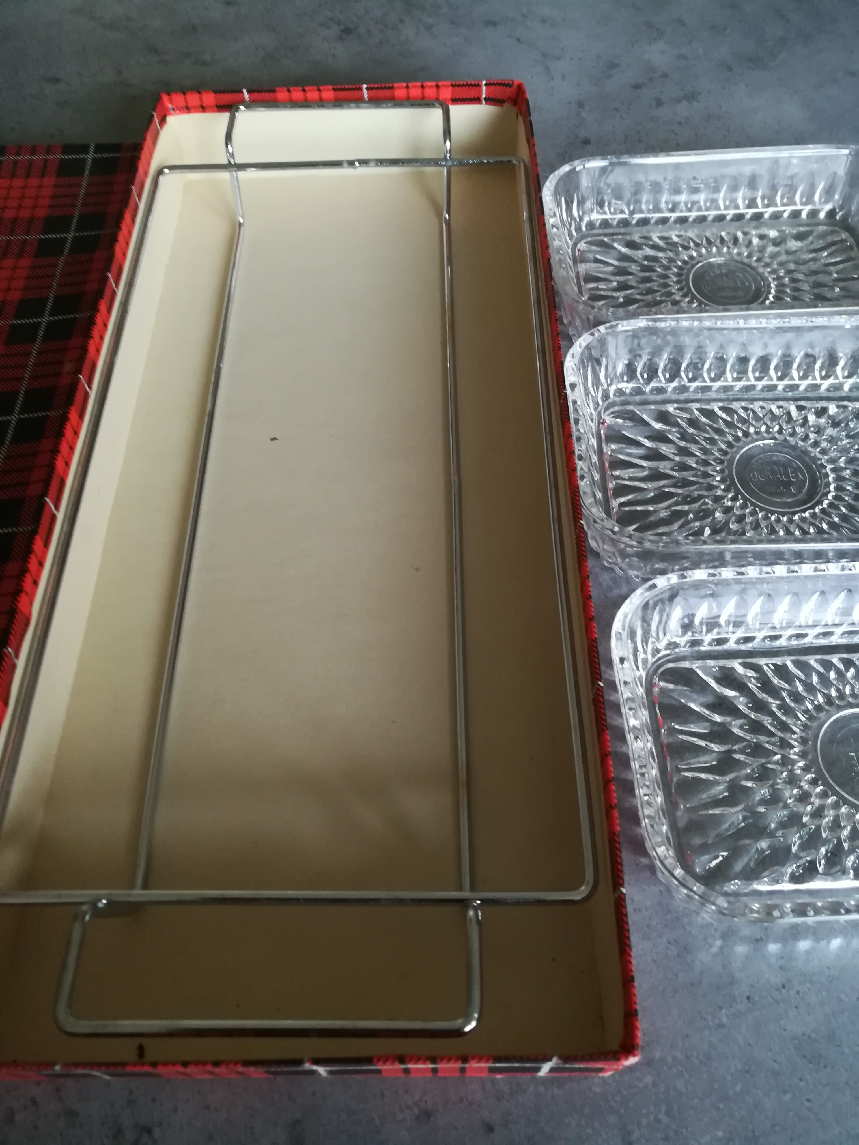 Duralex metal and glass aperitif server