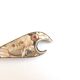 Mexican fish bottle opener in mother-of-pearl and brass, 50s