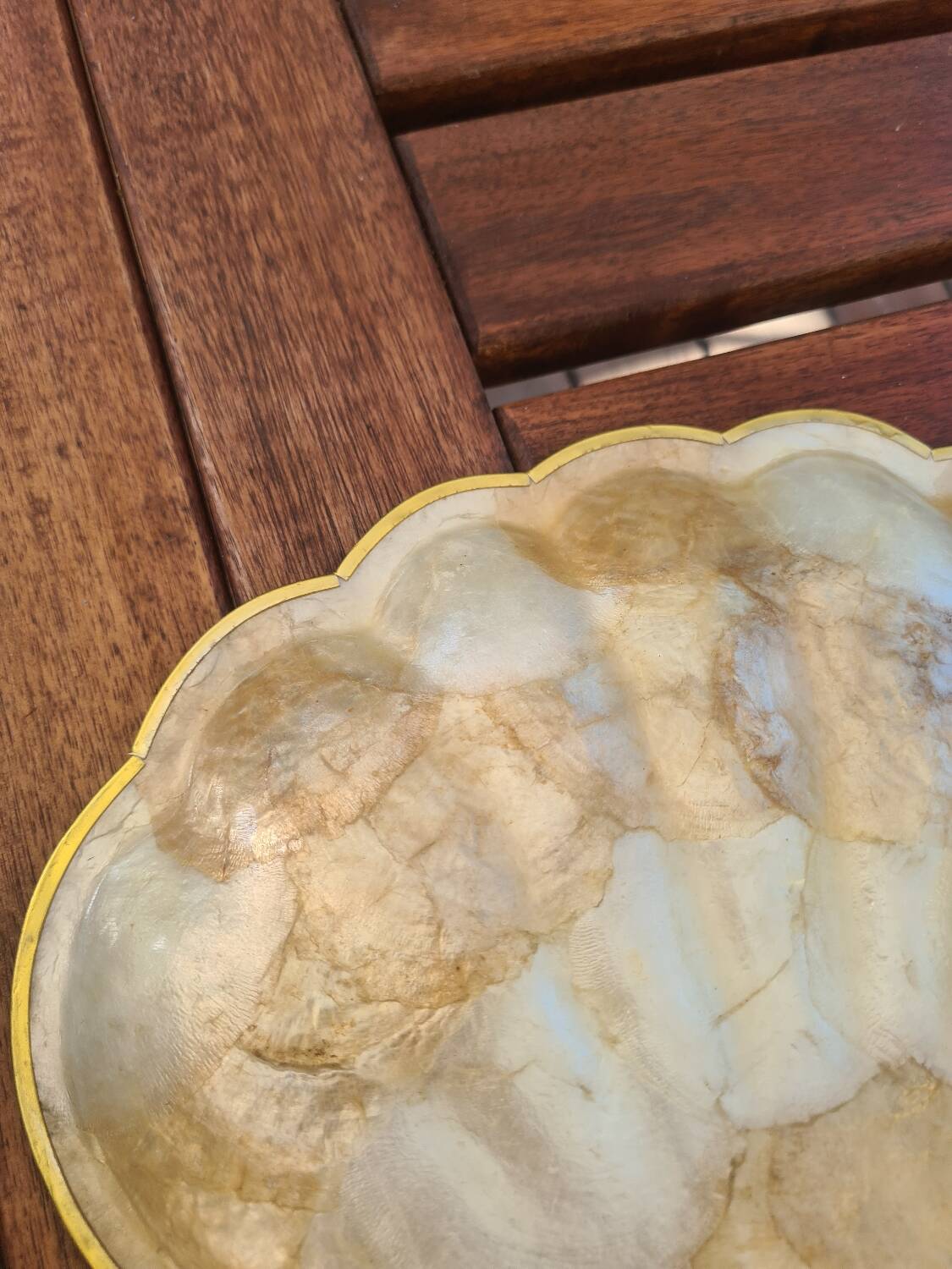 Mother-of-pearl and brass pocket emptier