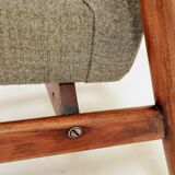 Beige mixed vintage armchair from the 1970s.