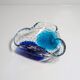 Vintage Murano ashtray Barovier Toso Bullicante Mint Green Turquoise Blue Bubbles