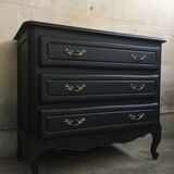Commode vintage relookée noir