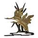 Hollywood regency brass wall sculpture birds
