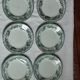 Set of 6 flat plates in iron earth Guadeloupe Saint Amand