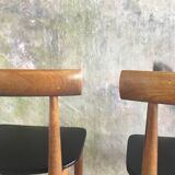 Pair of Scandinavian chairs by Hans Olsen for Frem Rojle - 1960s