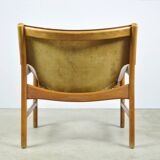 A/S MIKAEL LAURSEN / vintage leather easychair / Illum Wikkelsø / Denmark 1960s