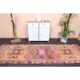 Vintage Turkish Hand-Knotted Wool Cotton Pink Runner 101x333