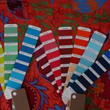 Hand-knotted rug, vintage Turkish rug 103x186 cm