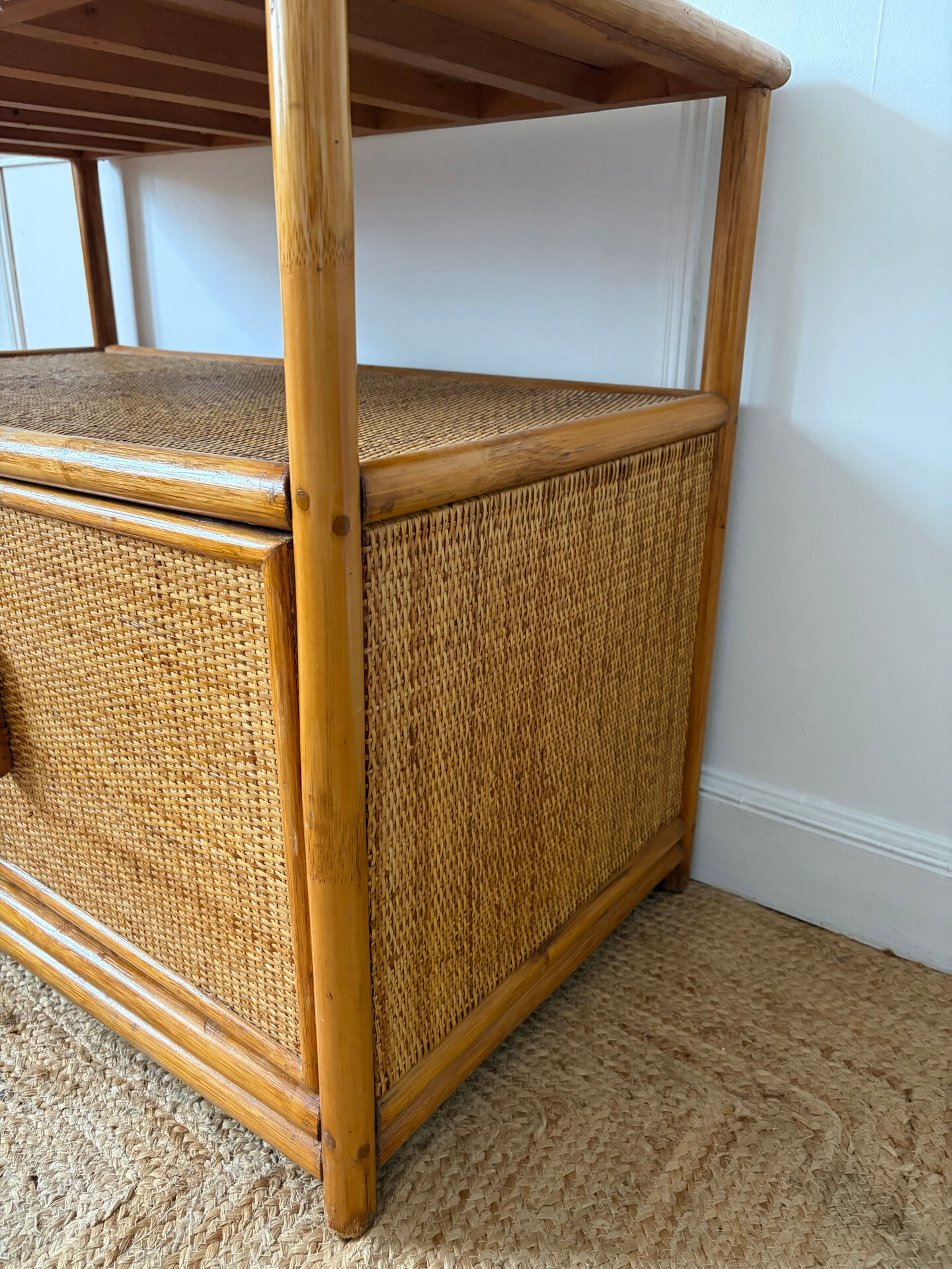 Vintage rattan sideboard