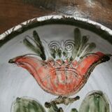 Hollow ceramic plate signed Albert Thiry