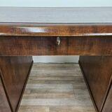 1930s oak open desk with drawers