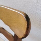 Vintage Wooden Dining Chair: Tyrolean Farmhouse Bistro, 1970s