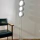 Lampadaire eyeball en métal blanc
