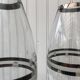 Paire de vases en verre et chrome années 70'