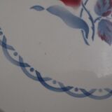 Digoin earthenware pie dish - Sarreguemines- Model Cannes - Rose decoration - circa 1940