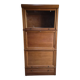 French modular secretary in oak with display case, 1950s.