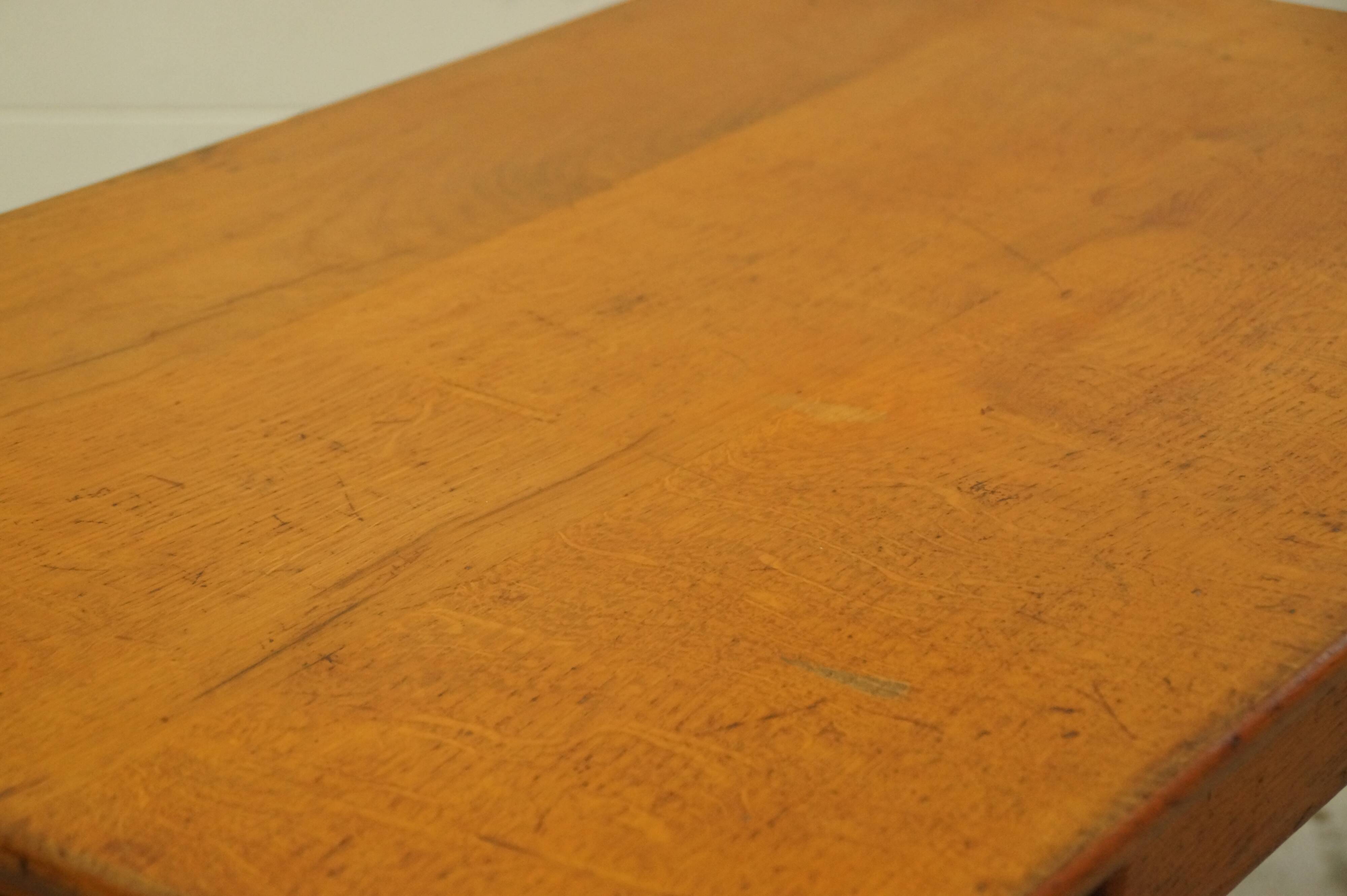 Old desk in chestnut side table