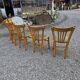6 bistro chairs in solid oak, 1920s