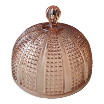 Moulded pressed glass cheese bell