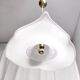 White Murano Glass Pendant Marked La Murrina, Italy, 1980s