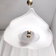 White Murano Glass Pendant Marked La Murrina, Italy, 1980s