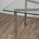 Table basse minimaliste en acier chromé et verre