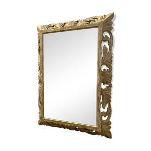 Miroir en bois patiné