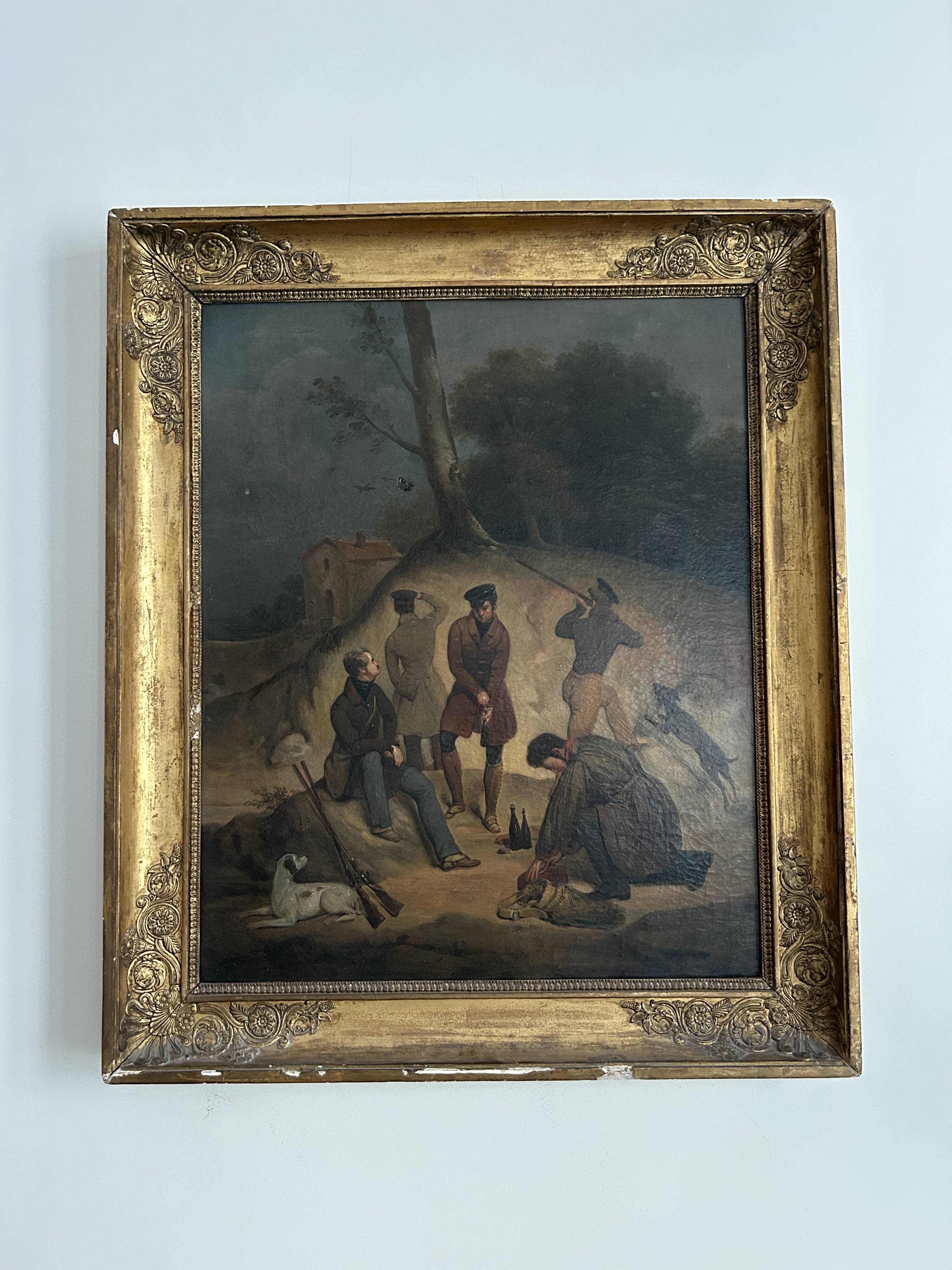 Tableau ancien classique, Scène de chasse