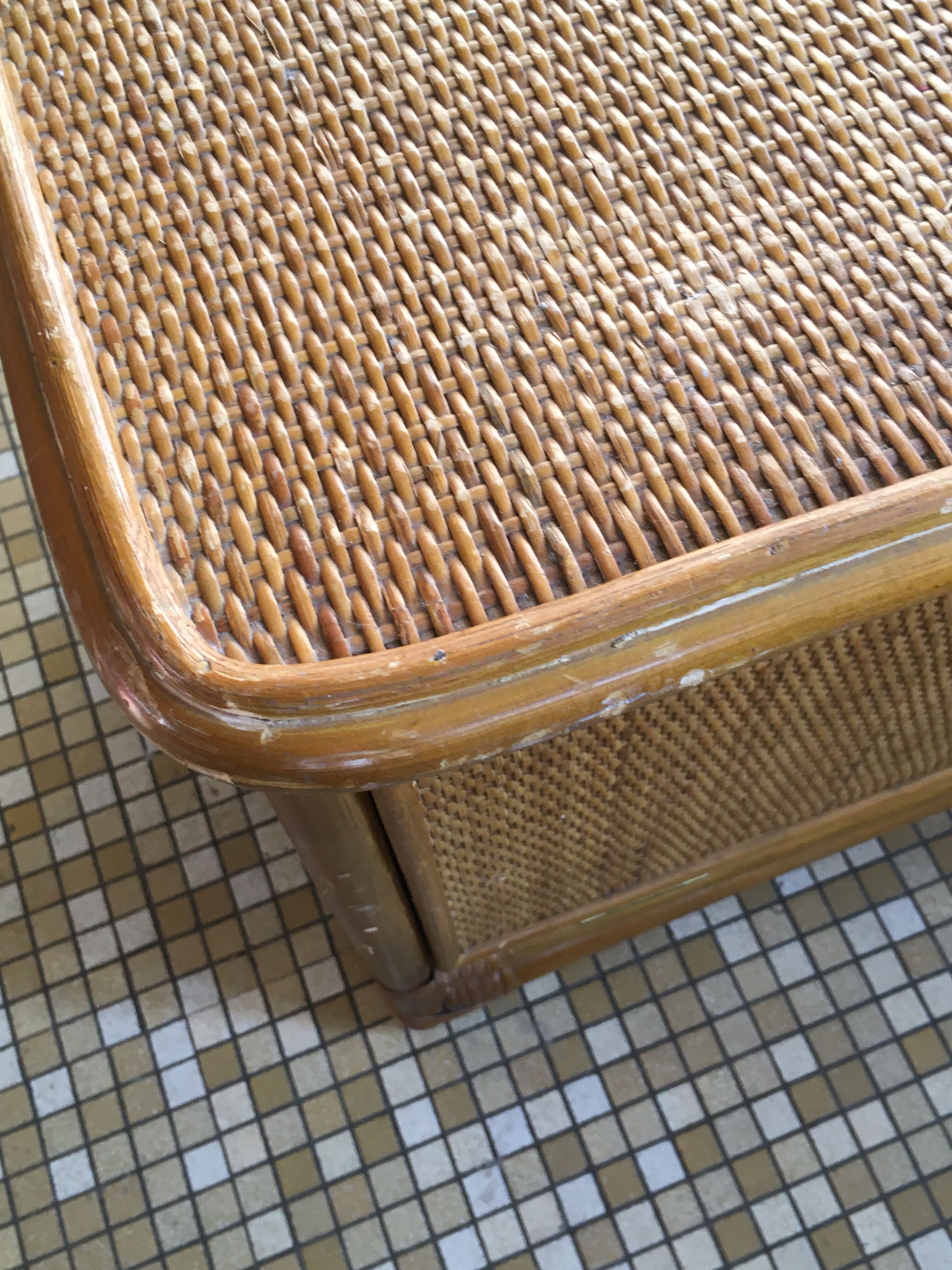 Low rattan furniture