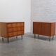 Pair of honey coloured cabinets by Alfred Hendrickx for Belform, 1950s