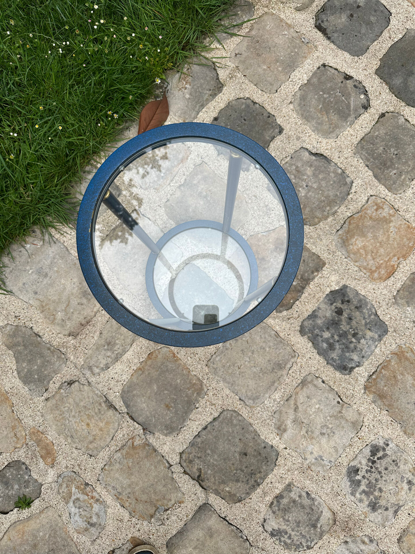 Metal side table