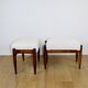 Edmund Homa stool, cream ivory white boucle seat - 2 pieces available