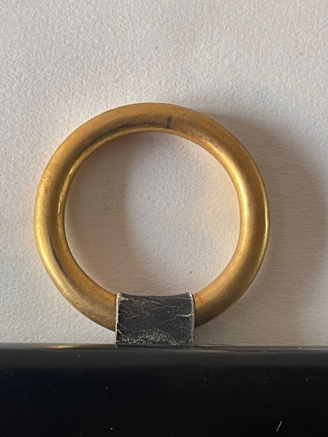 Vintage mirror in skaï 24x33cm