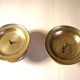 Pair of golden brass candlesticks