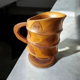 Solid wood vase pot