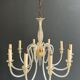 Lustre en cristal de Murano à 10 bras de lumière, travail italien, vers 1970