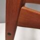 Bar stool, made of teak wood and cognac/red leather. Denmark 1960s