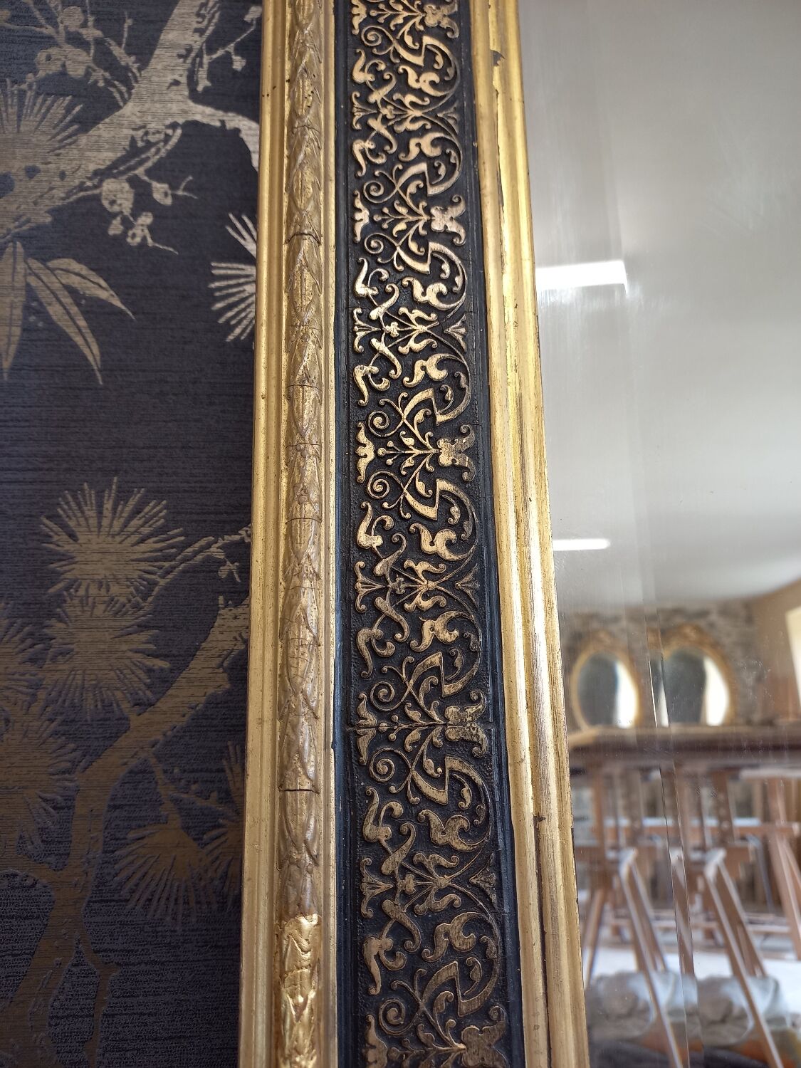 Napoleon III period mirror 178 x 126