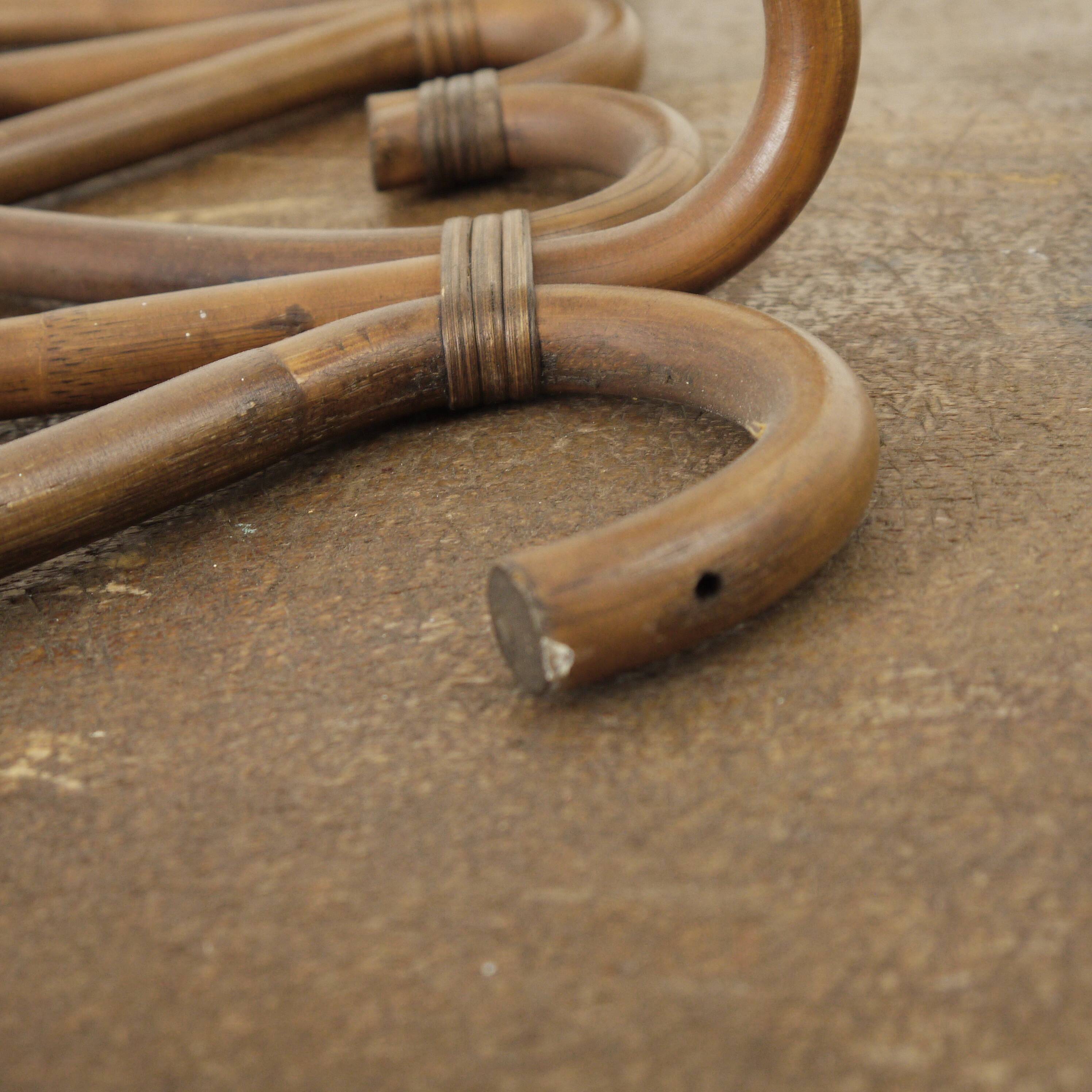Rattan coat hanger