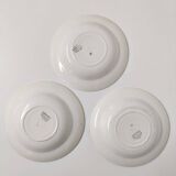 3 vintage floral soup plates Printemps Paris model Essonnes