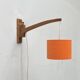 Mid-century cantilever wall lamp with a pivoting arm, 1960s.