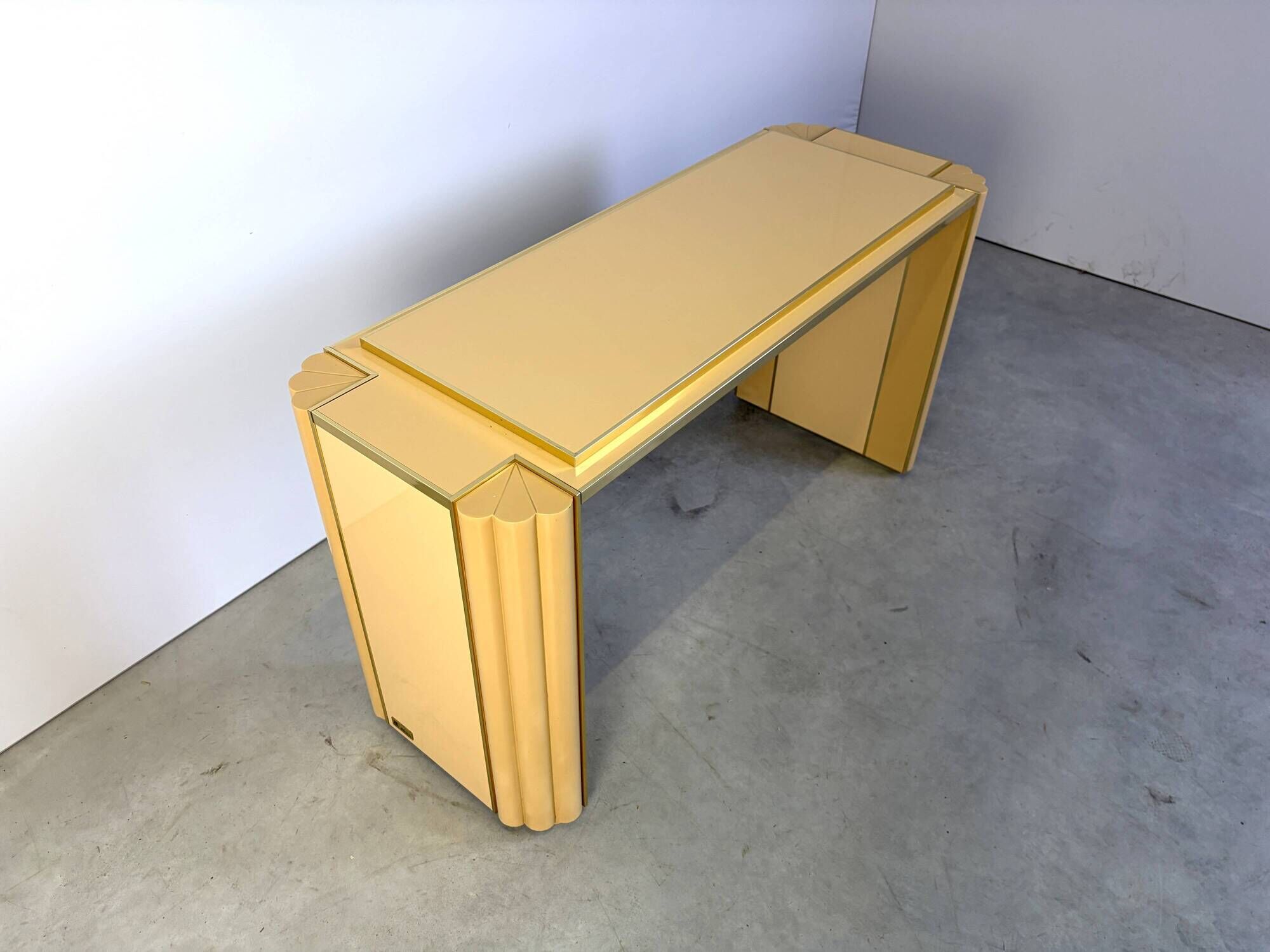 Lacquer console by Alain Delon for Maison Jansen, 1970s
